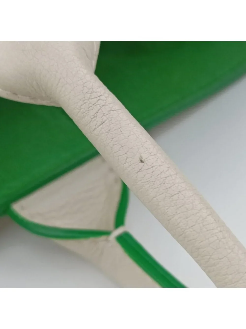Bottega Veneta the Arco Tote White Green Lambskin